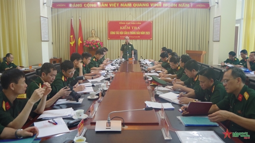 Đoàn công tác Tổng cục Hậu cần kiểm tra tại Bộ CHQS tỉnh Hải Dương